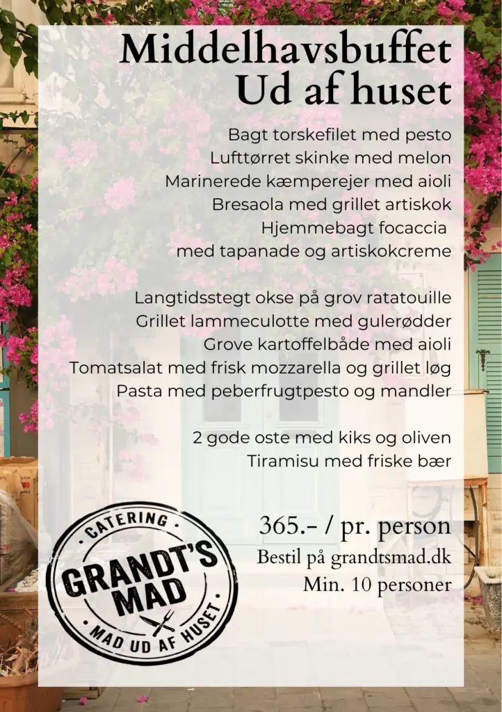 middelhavsbuffet ud af huset i jelling, Give, Vejle, Billund og Bredsten