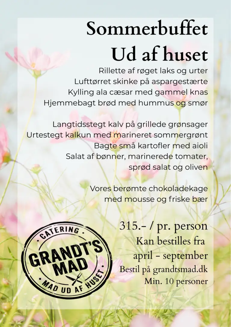 Mad ud af huset Buffet ud af huset Sommerbuffet Give Jelling Vejle