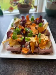 Smørrebrødstapas lækker roastbeef